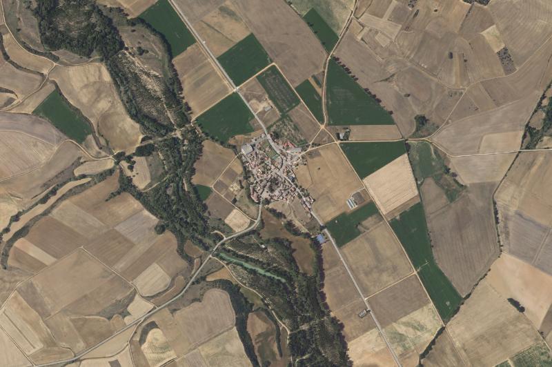 Ortofoto actual del núcleo de Bárcena de Campos