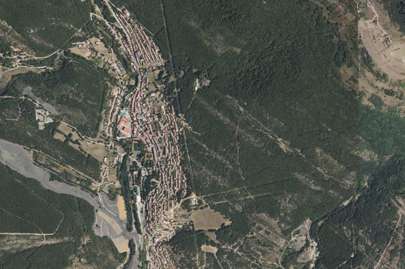 Ortofoto actual del núcleo de Barruelo de Santullán