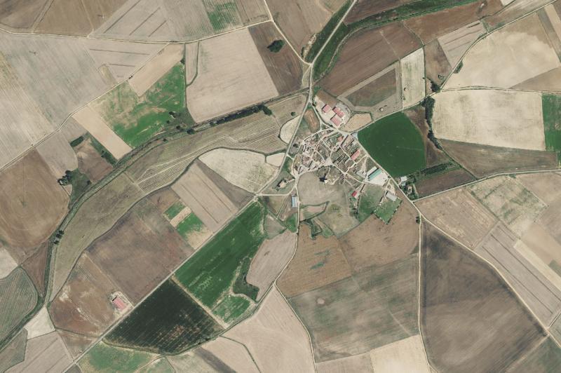 Ortofoto actual del núcleo de Belmonte de Campos