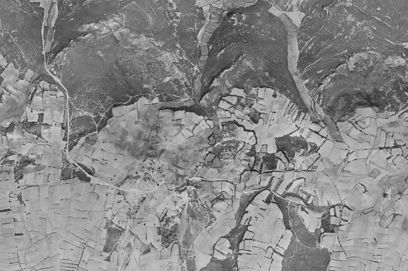Ortofoto de 1956-1957 del núcleo de Berzosilla