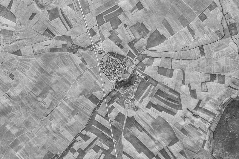 Ortofoto de 1956-1957 del núcleo de Boada de Campos