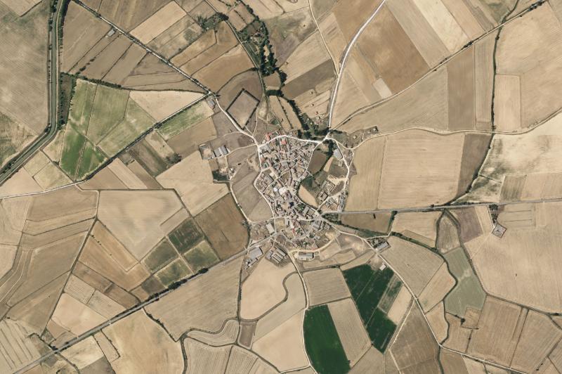 Ortofoto actual del núcleo de Boadilla del Camino