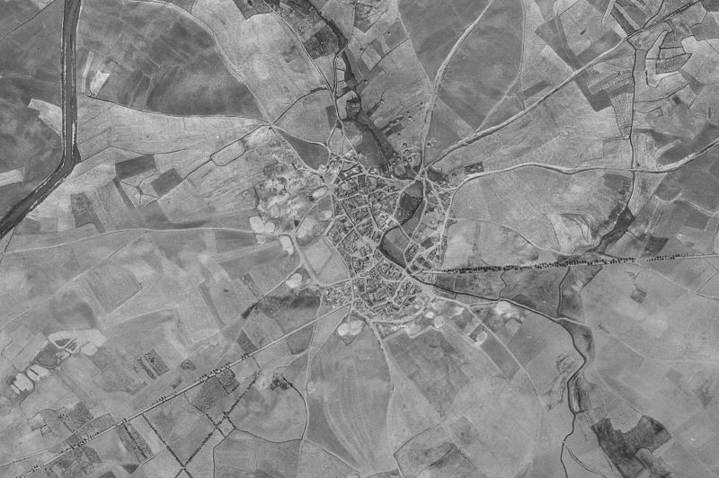 Ortofoto de 1956-1957 del núcleo de Boadilla del Camino
