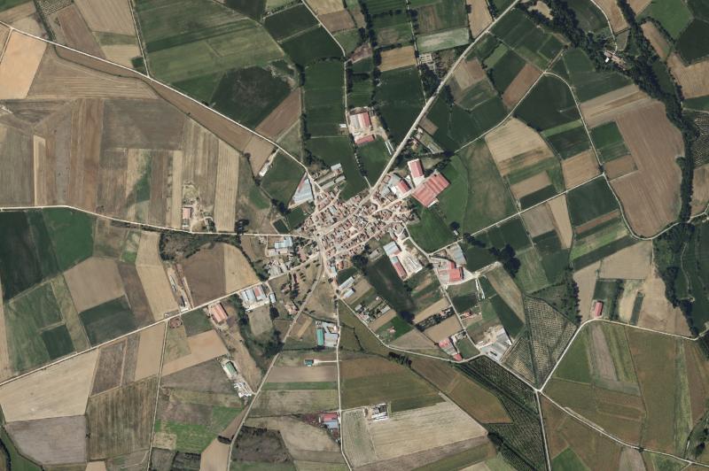 Ortofoto actual del núcleo de Bustillo de la Vega