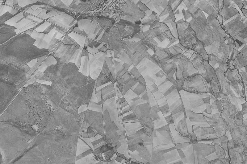 Ortofoto de 1956-1957 del núcleo de Calahorra de Boedo