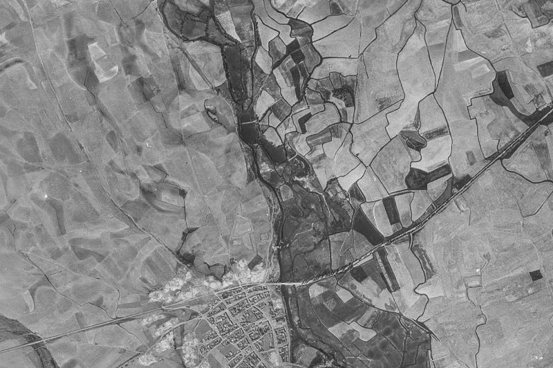 Ortofoto de 1956-1957 del núcleo de Calzada de los Molinos
