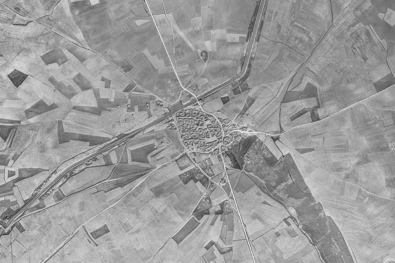 Ortofoto de 1956-1957 del núcleo de Capillas