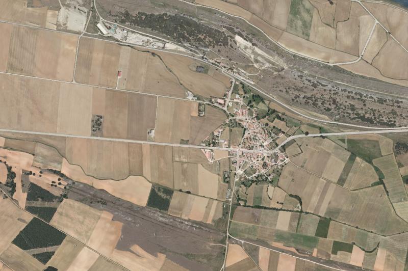 Ortofoto actual del núcleo de Castrejón de la Peña