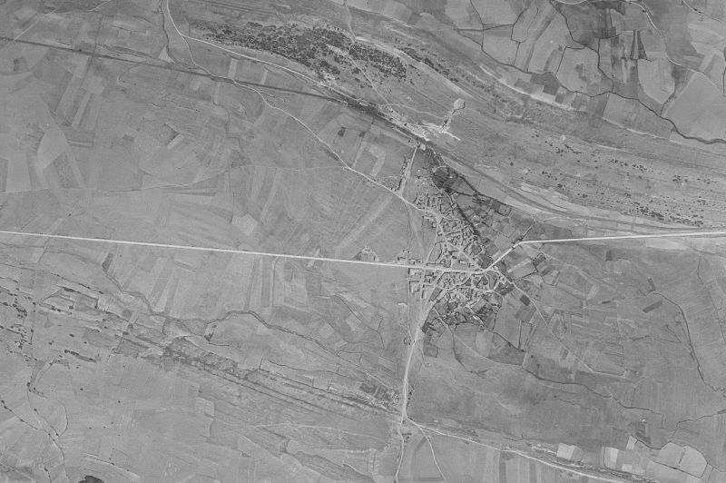 Ortofoto de 1956-1957 del núcleo de Castrejón de la Peña