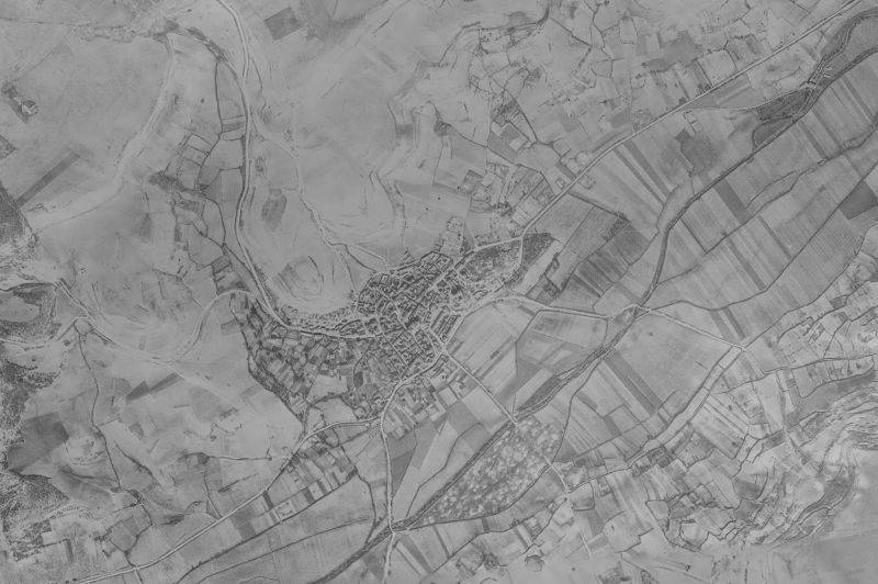 Ortofoto de 1956-1957 del núcleo de Castrillo de Don Juan
