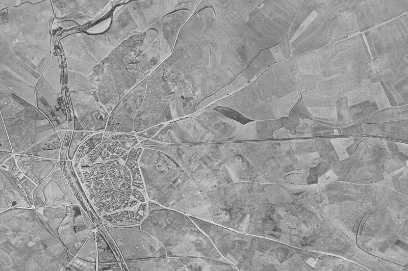 Ortofoto de 1956-1957 del núcleo de Castromocho