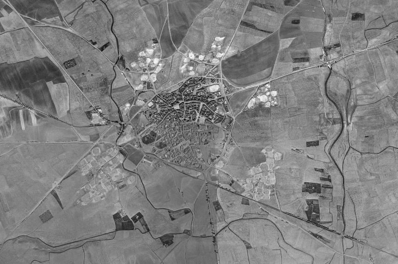 Ortofoto de 1956-1957 del núcleo de Cisneros