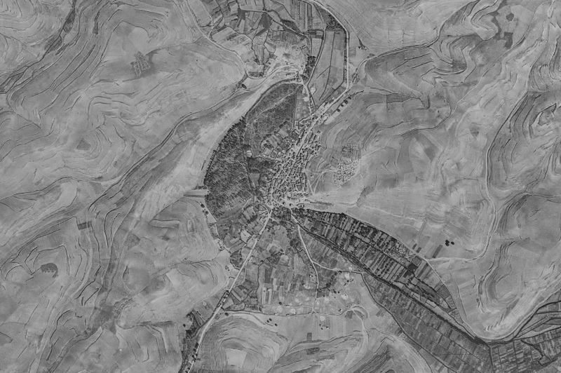 Ortofoto de 1956-1957 del núcleo de Cobos de Cerrato