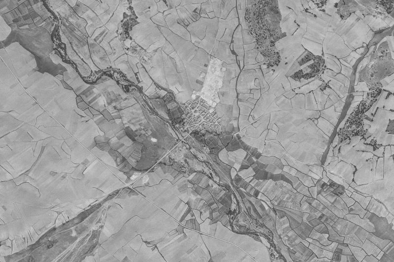 Ortofoto de 1956-1957 del núcleo de Collazos de Boedo