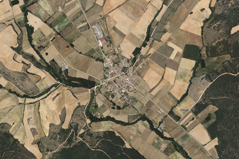 Ortofoto actual del núcleo de Congosto de Valdavia