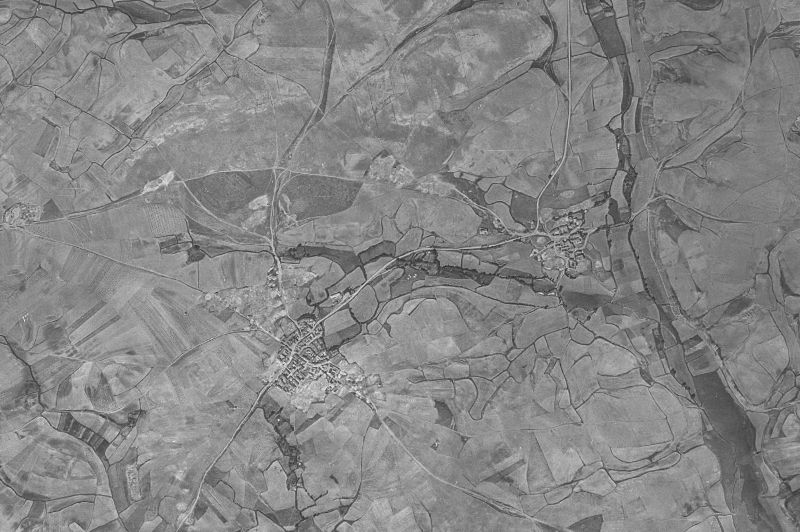 Ortofoto de 1956-1957 del núcleo de Dehesa de Romanos