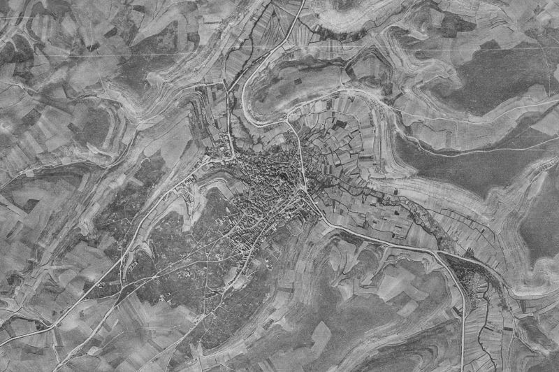 Ortofoto de 1956-1957 del núcleo de Espinosa de Cerrato