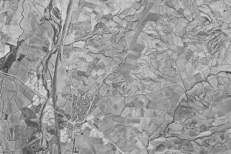 Ortofoto de 1956-1957 del núcleo de Espinosa de Villagonzalo
