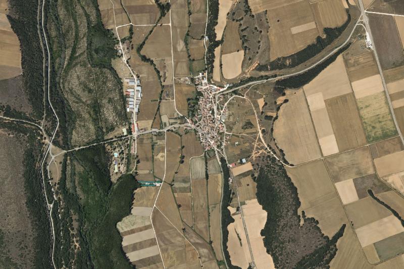 Ortofoto actual del núcleo de Fresno del Río