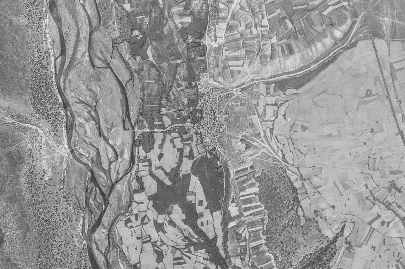 Ortofoto de 1956-1957 del núcleo de Fresno del Río