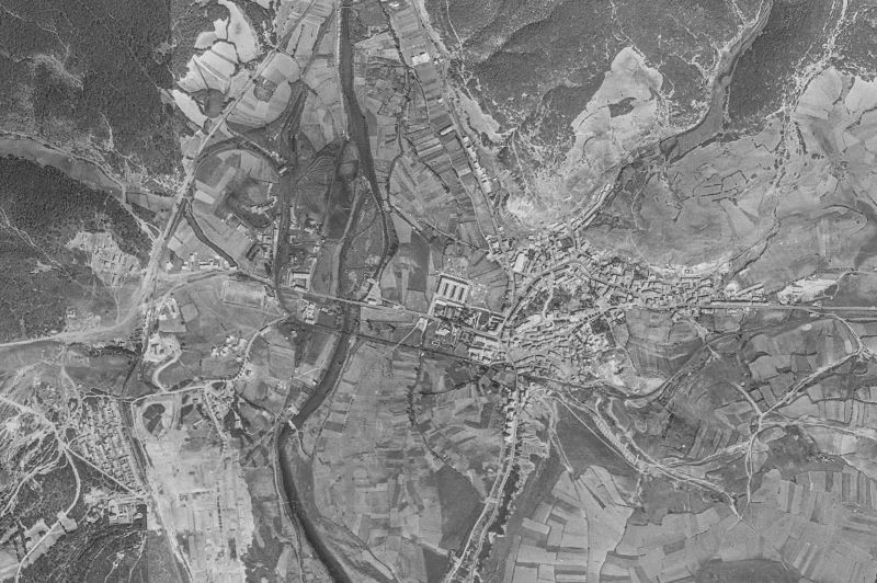 Ortofoto de 1956-1957 del núcleo de Guardo