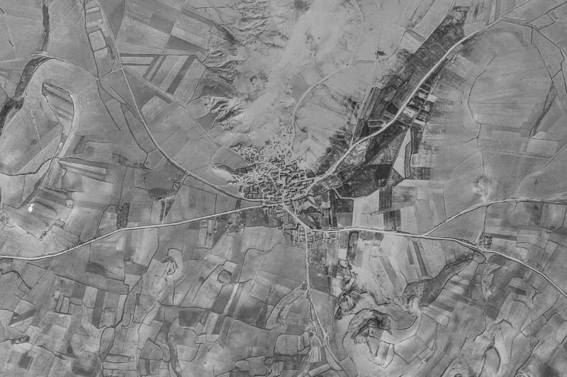 Ortofoto de 1956-1957 del núcleo de Hontoria de Cerrato