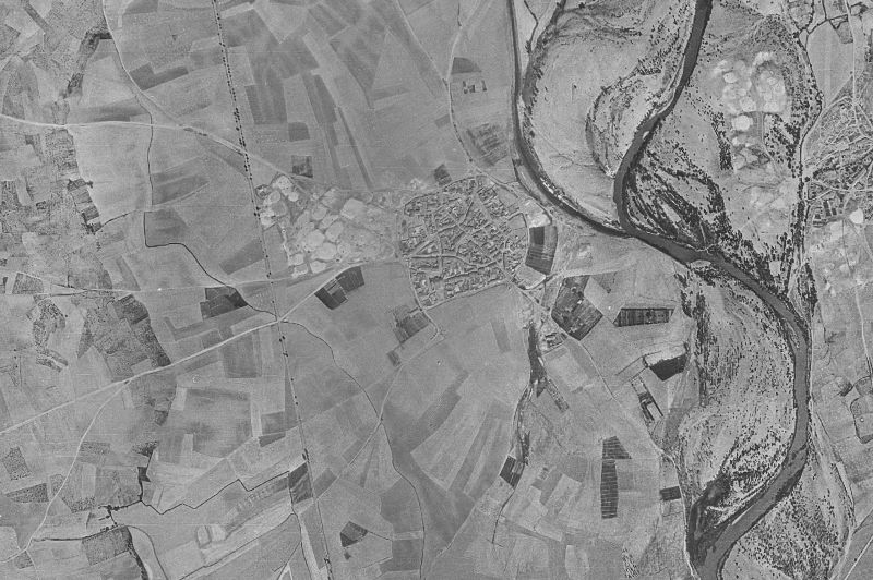Ortofoto de 1956-1957 del núcleo de Itero de la Vega