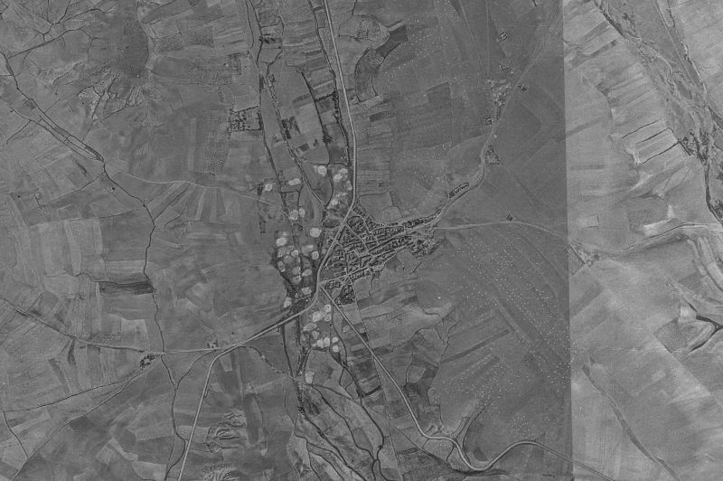 Ortofoto de 1956-1957 del núcleo de Ledigos