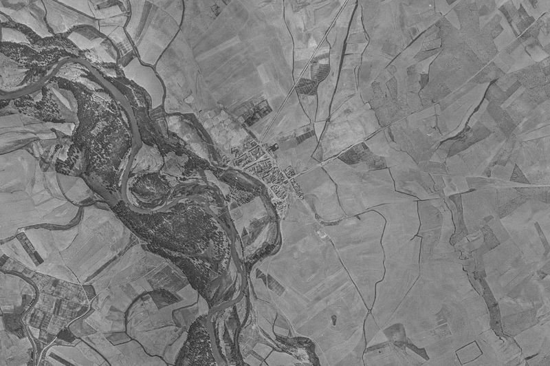Ortofoto de 1956-1957 del núcleo de Manquillos