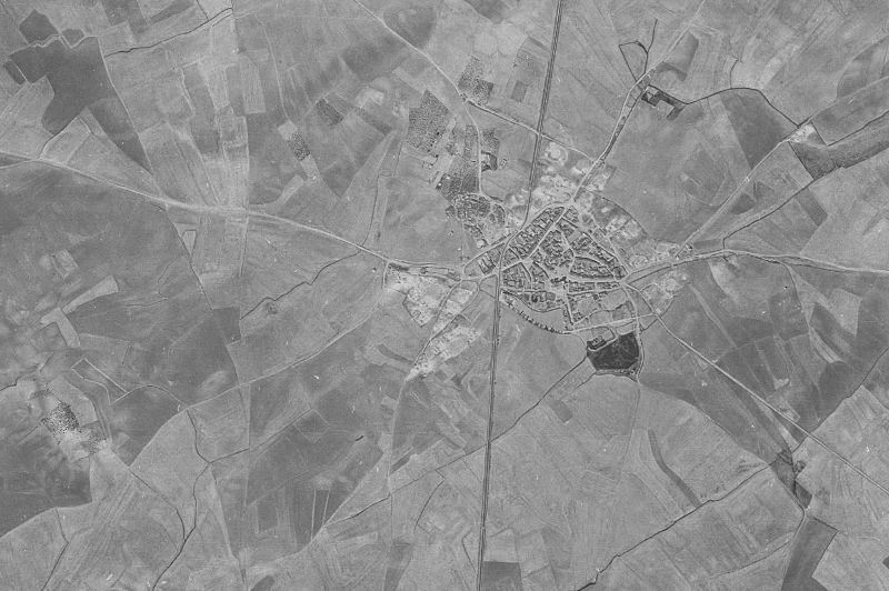 Ortofoto de 1956-1957 del núcleo de Marcilla de Campos