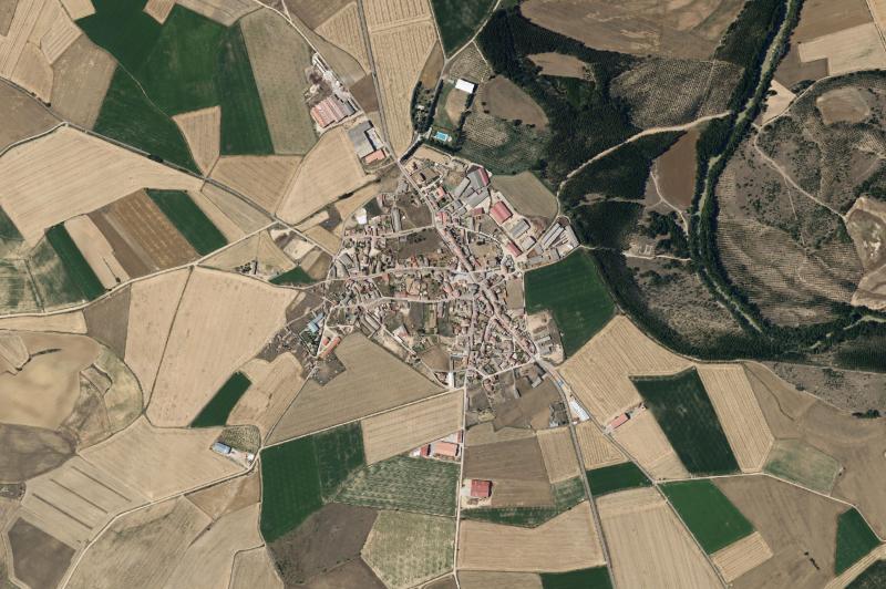 Ortofoto actual del núcleo de Melgar de Yuso