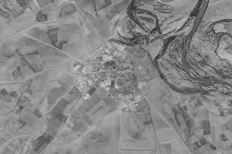 Ortofoto de 1956-1957 del núcleo de Melgar de Yuso