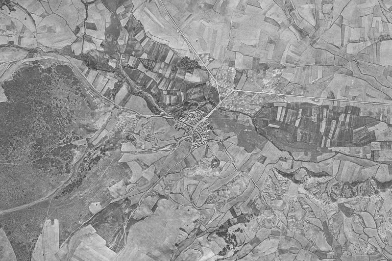 Ortofoto de 1956-1957 del núcleo de Micieces de Ojeda