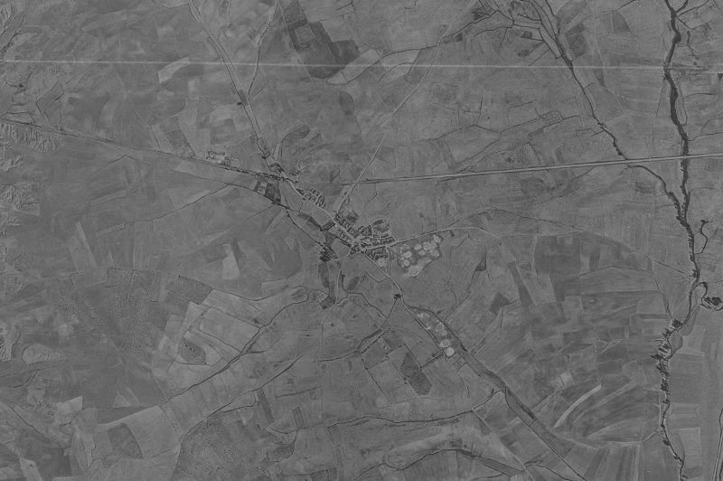Ortofoto de 1956-1957 del núcleo de Moratinos