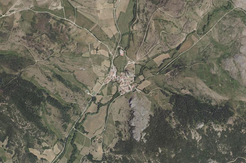 Ortofoto actual del núcleo de Mudá