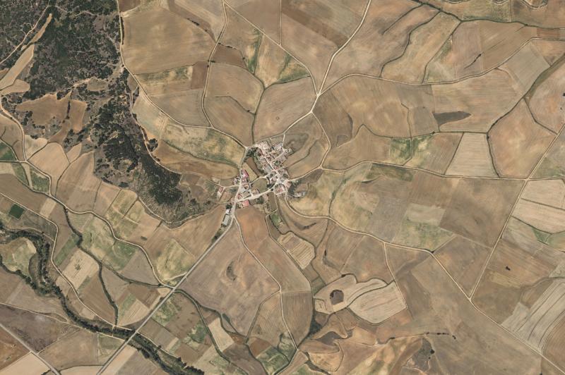 Ortofoto actual del núcleo de Olea de Boedo