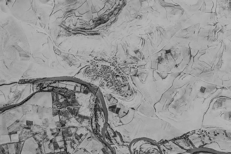 Ortofoto de 1956-1957 del núcleo de Palenzuela