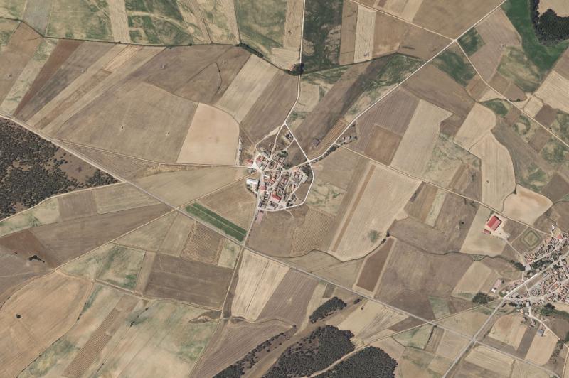 Ortofoto actual del núcleo de Páramo de Boedo