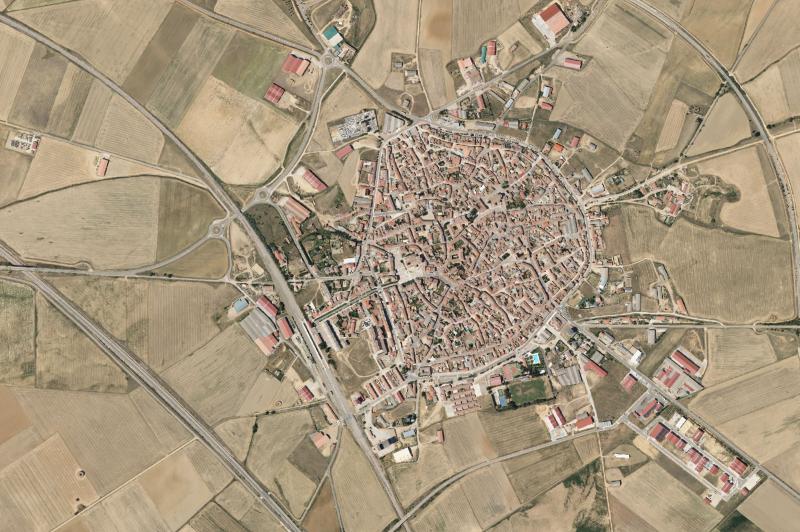 Ortofoto actual del núcleo de Paredes de Nava