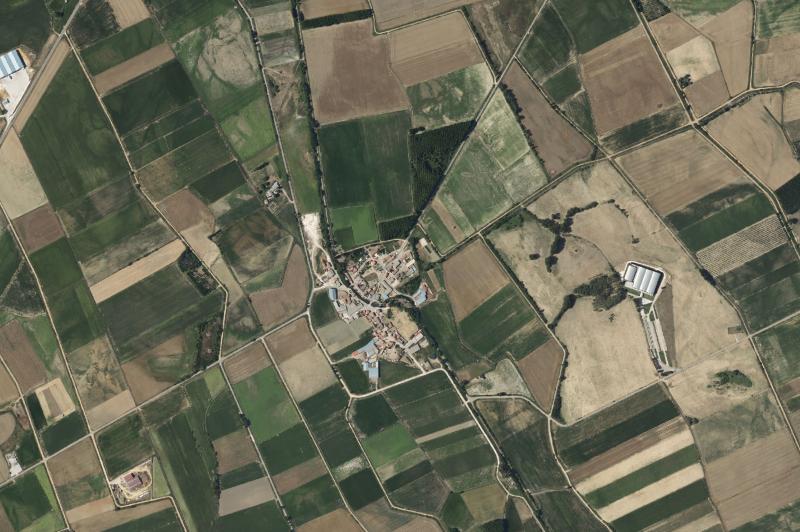 Ortofoto actual del núcleo de Pedrosa de la Vega