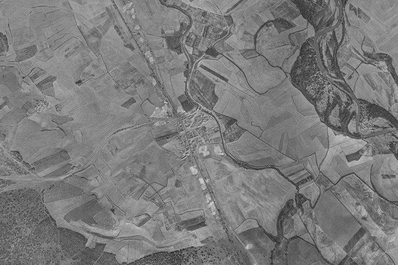 Ortofoto de 1956-1957 del núcleo de Perales