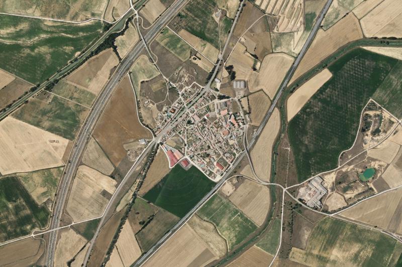 Ortofoto actual del núcleo de Piña de Campos