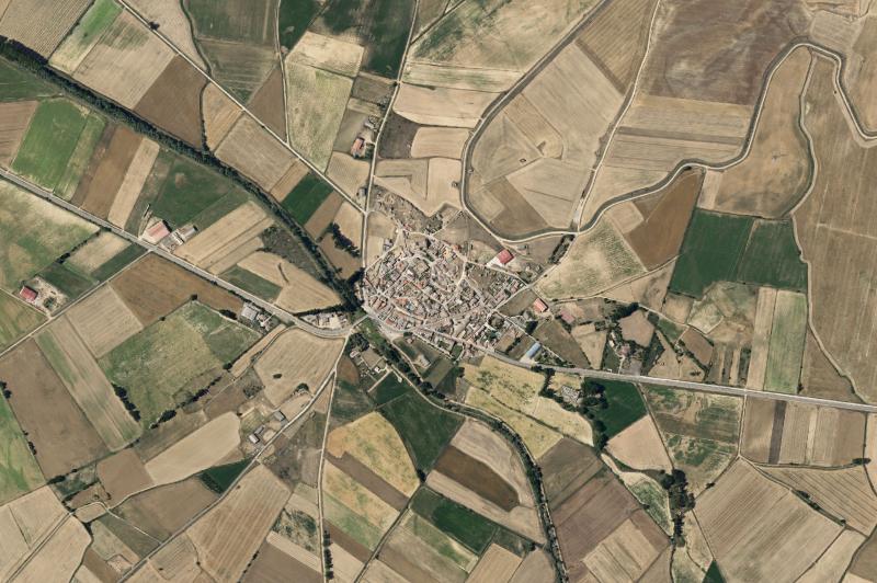 Ortofoto actual del núcleo de Población de Campos