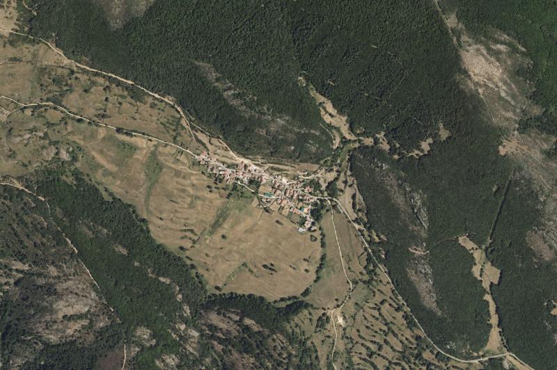 Ortofoto actual del núcleo de Polentinos