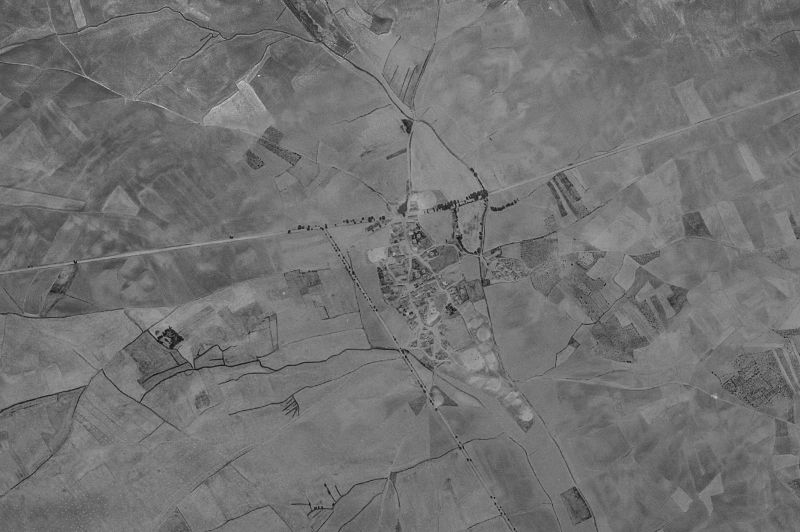 Ortofoto de 1956-1957 del núcleo de Pozo de Urama