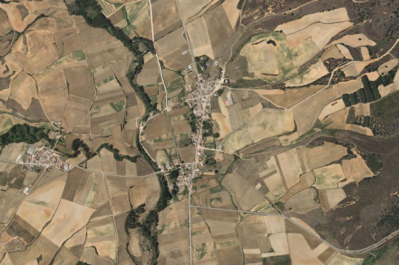 Ortofoto actual del núcleo de La Puebla de Valdavia