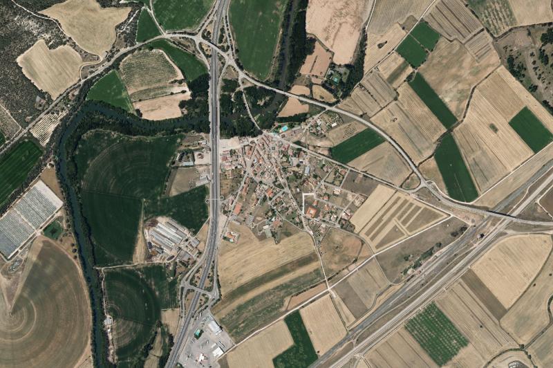 Ortofoto actual del núcleo de Quintana del Puente
