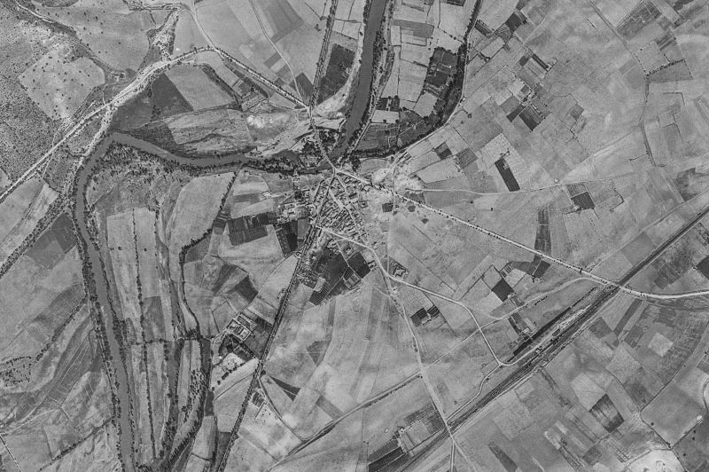 Ortofoto de 1956-1957 del núcleo de Quintana del Puente