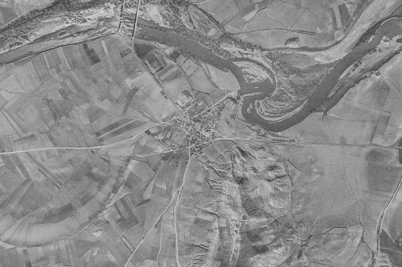Ortofoto de 1956-1957 del núcleo de Reinoso de Cerrato