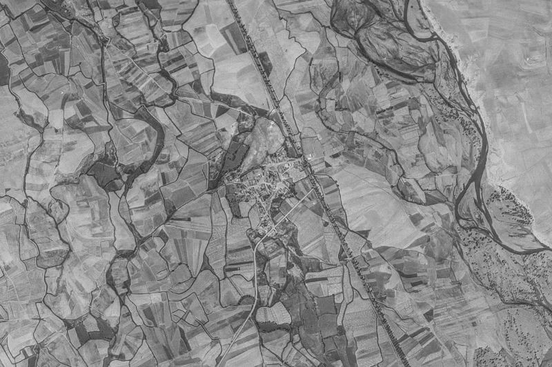 Ortofoto de 1956-1957 del núcleo de Renedo de la Vega